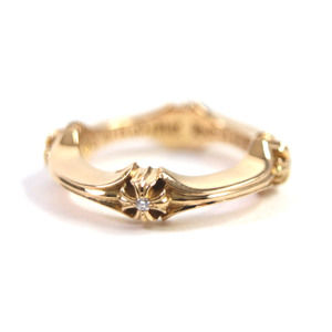 LuxUness CHROME HEARTS 22K Diamond Ring Gold Metal Ring K22